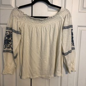 American Eagle white off the shoulder top